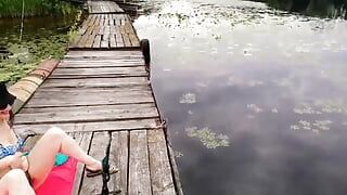 The sun, the river and me.