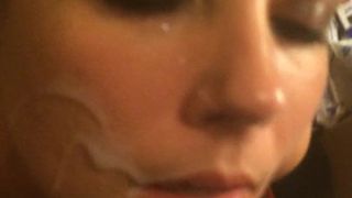 White – Slow build up to a massive cum facial