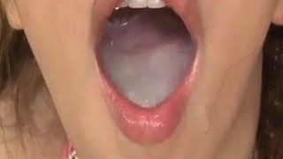 Hikari Hino drinks cum