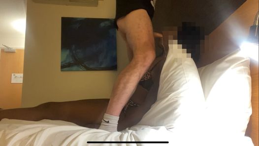 Horny hotel sex – interracial fucking and oral