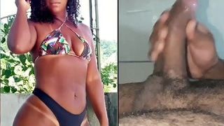 Tributo com porra grossa para Preta Kriss