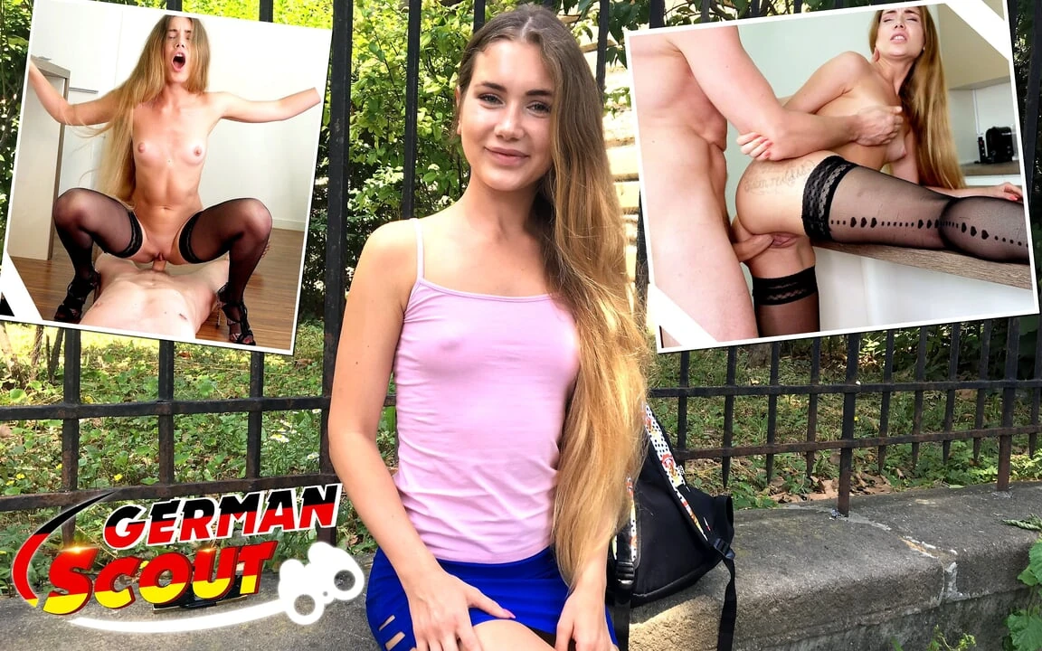 German Scout – Skinny Teen Mary Rock with Small Tits and Big Clit Pick up for Casting Fuck
