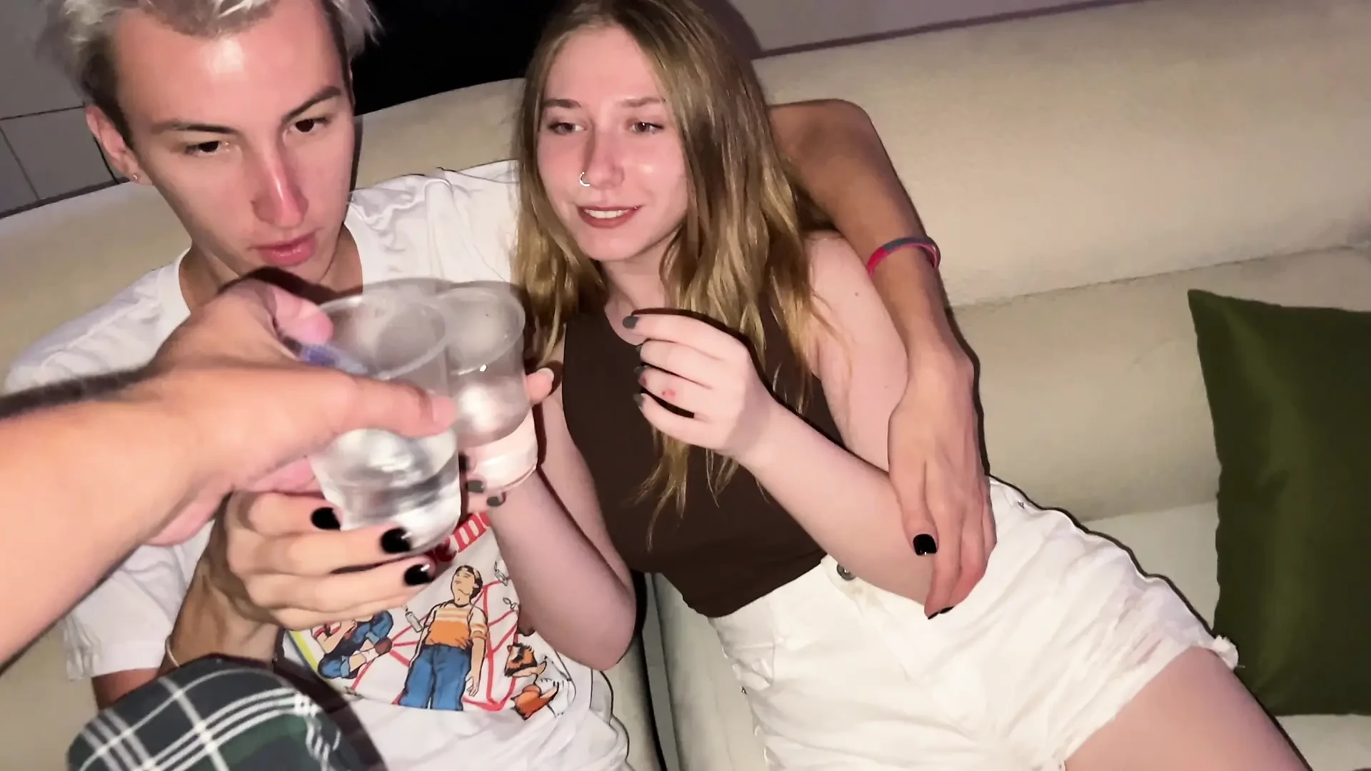 At the party, my boyfriend and I tried our friend’s