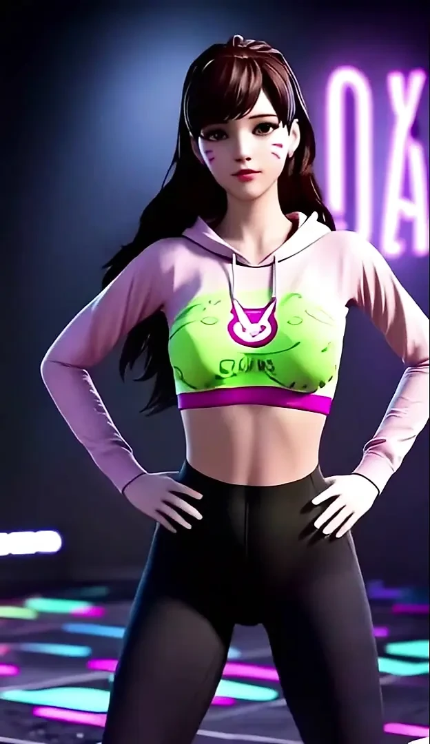 D.Va’s Fiery Fire Dance (2NE1 – Fire)  Overwatch 3D Dance Uncensored Hentai Cosplay