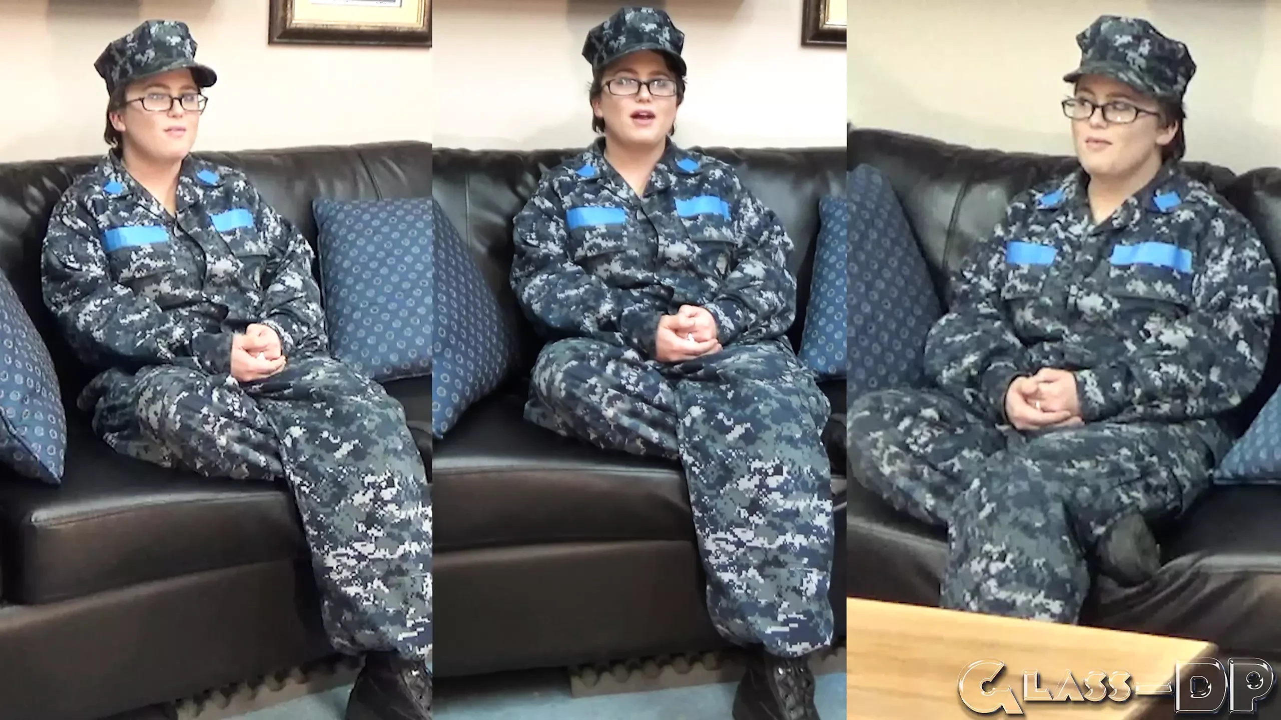 This slutty soldier has gone from basic training to hardcore