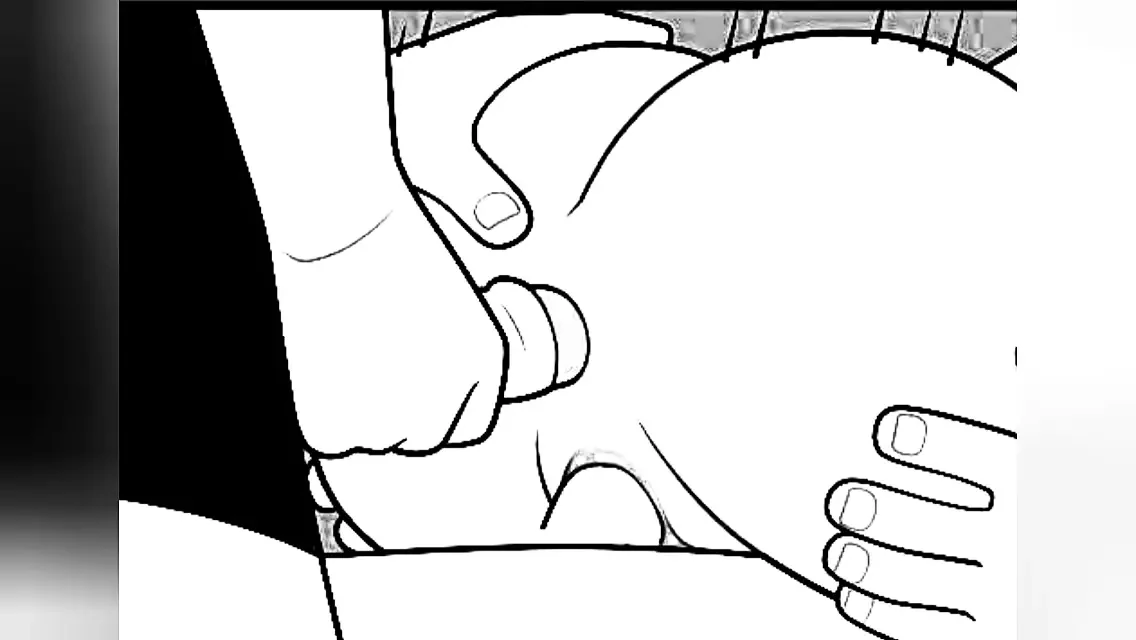 her ass and pussy gets two cocks to fuck hard – comic