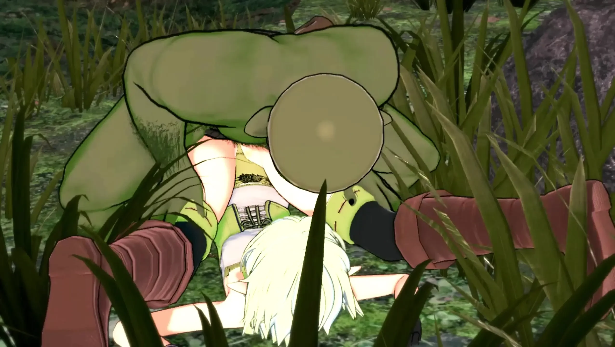 Elf Archer Gets Fucked in the Forest by a Goblin
