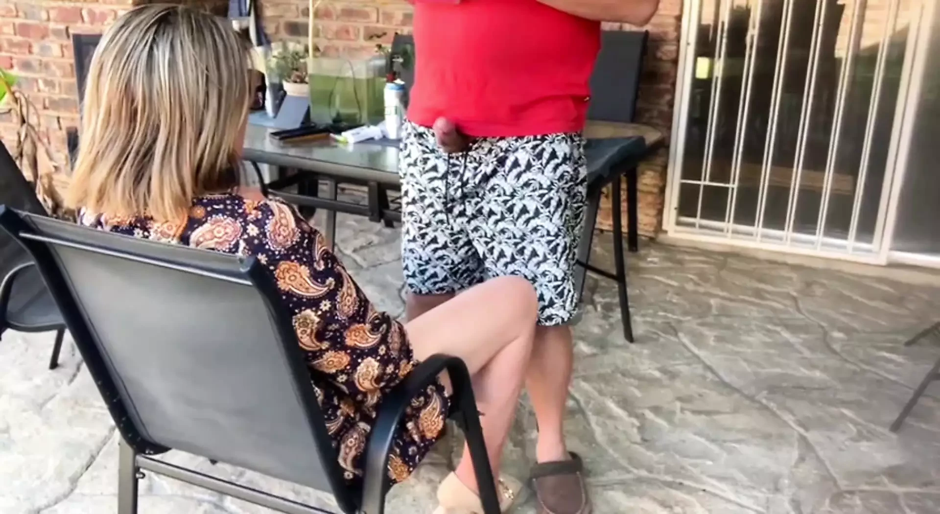 Cheating Wife Sucking Cock Outdoor Blowjob