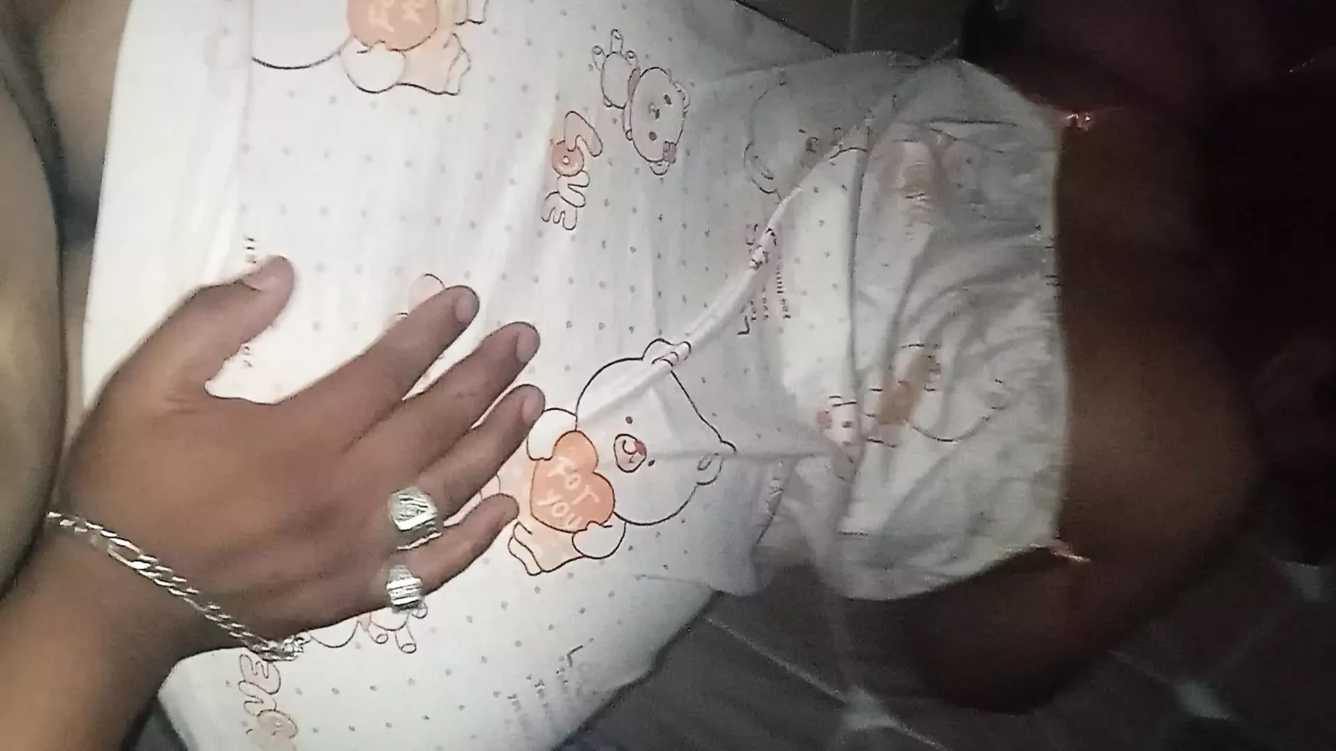 He found his neighbor in her pajamas and proceeded to fuck her