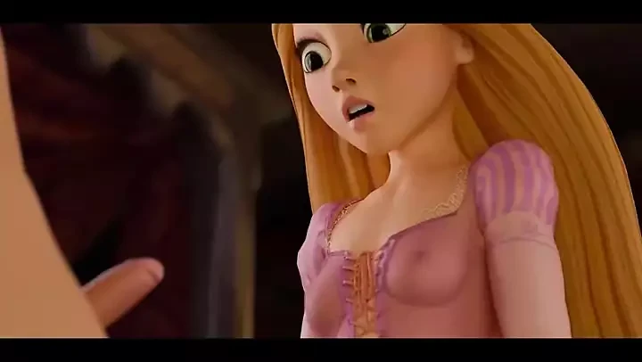 Rapunzel gets a little bit naughty with her guest’s cock