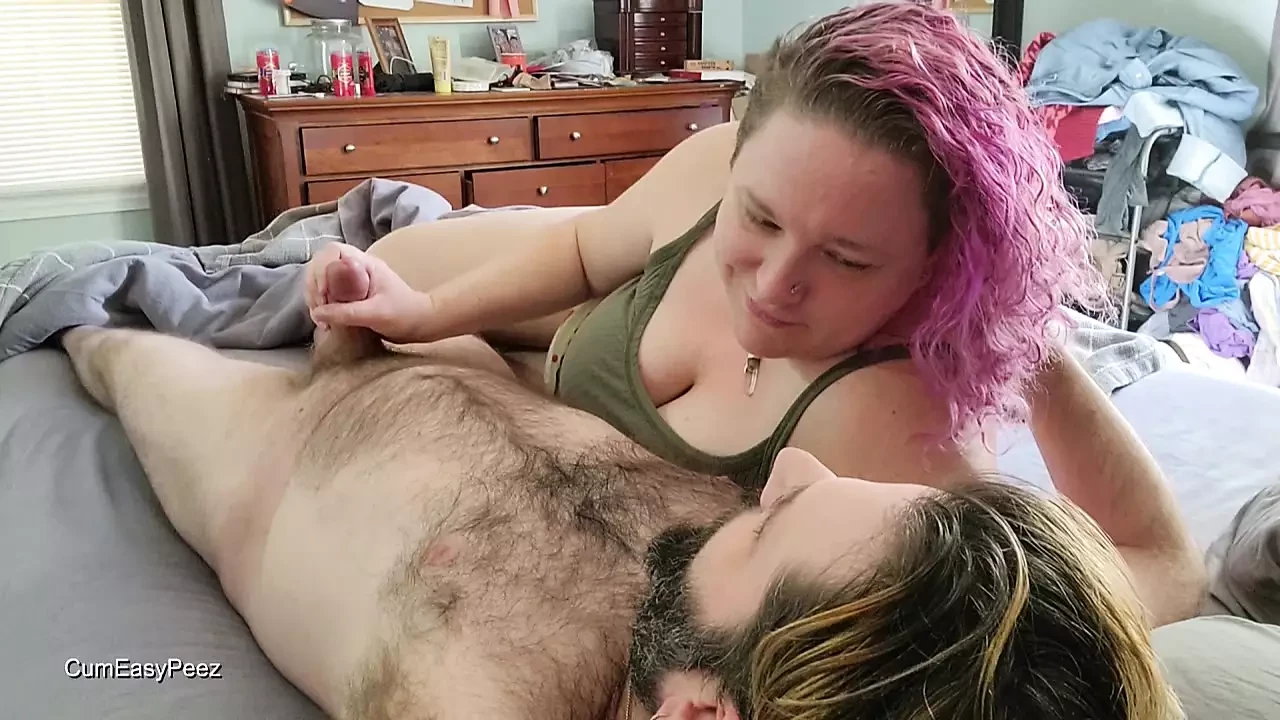 She Plays with His Cock After He Cums, Making Him Convulse