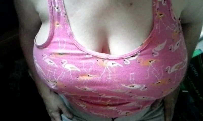 Busty girlfriend sucks & plays with my dick. 1st porn