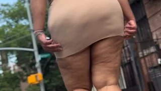 Boricua Mami-Thick Legs-Fat Ass-Redbone-Mini Skirt-High Heels Stilettos-Stripper Walk-Slow Motion-Angie Love LookALike