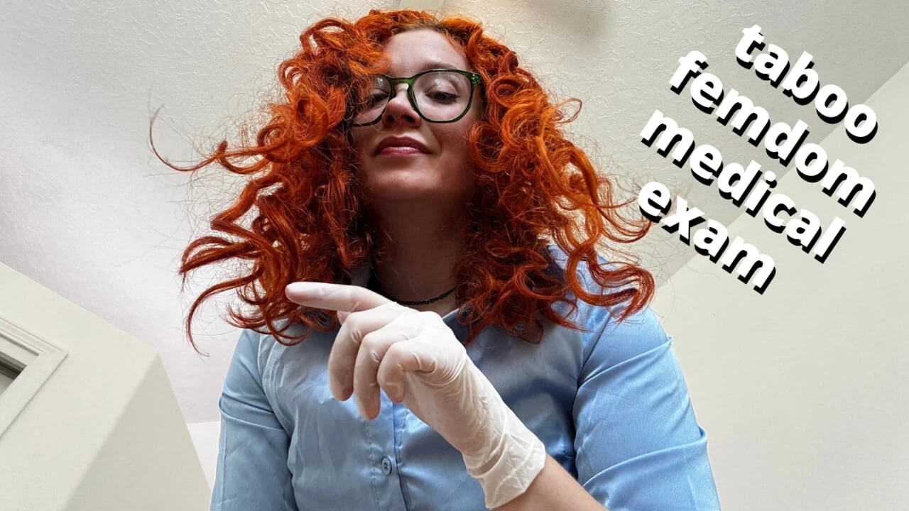 CFNM femdom step-sister gives medical exam & gloved handjob – full video on Veggiebabyy Manyvids