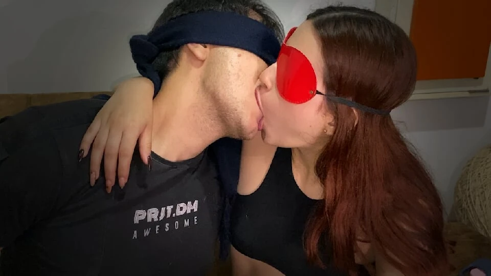 Tasty and deep kiss with my stepsister on the couch When there’s NO ONE at home 😈