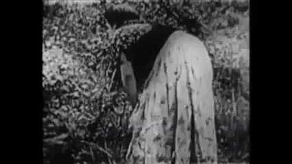 Black and white film man and woman in a field