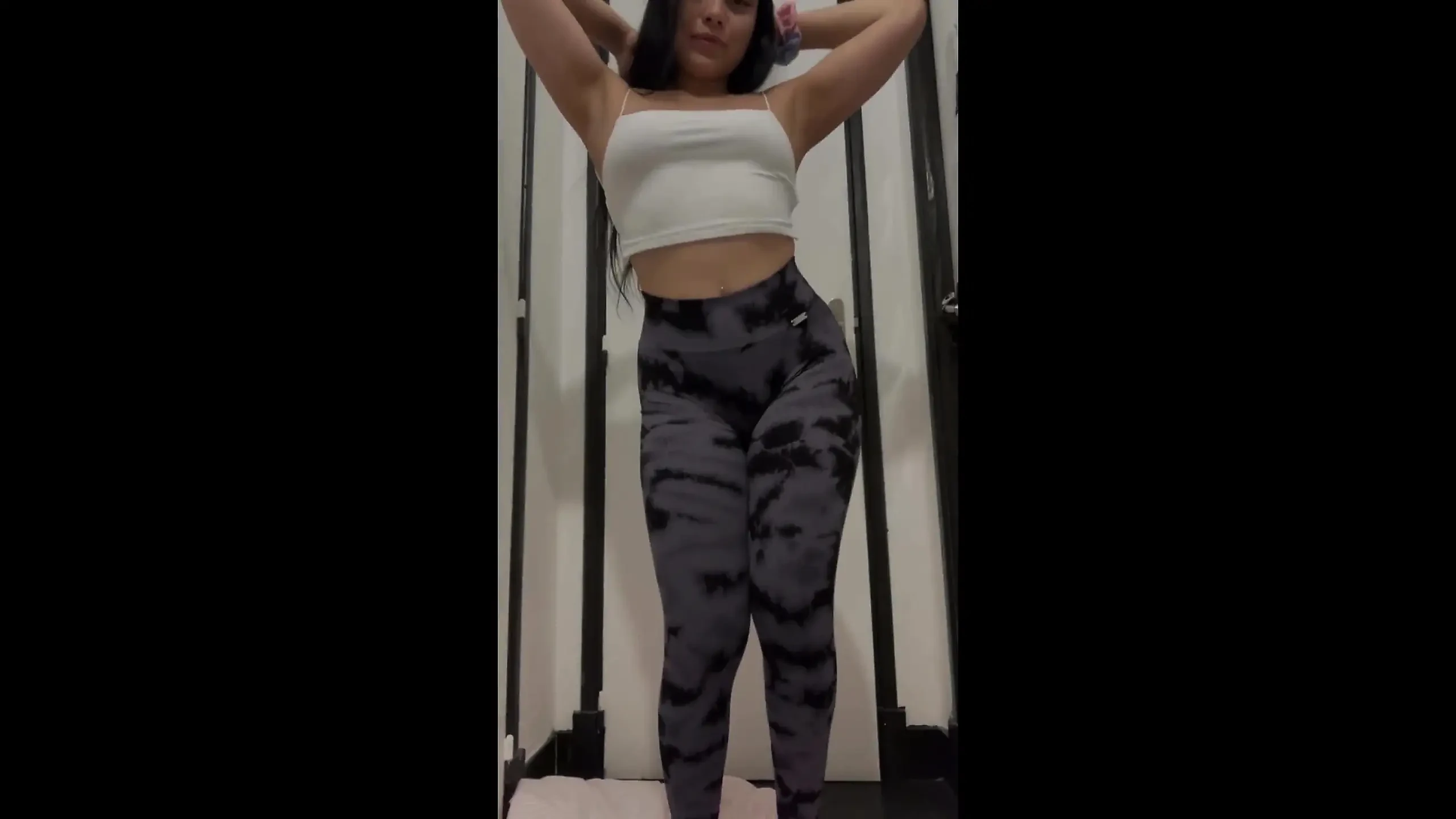 Sexy Workout Strip Tease – Sweaty Gym Session Turning Into a Naked Fantasy