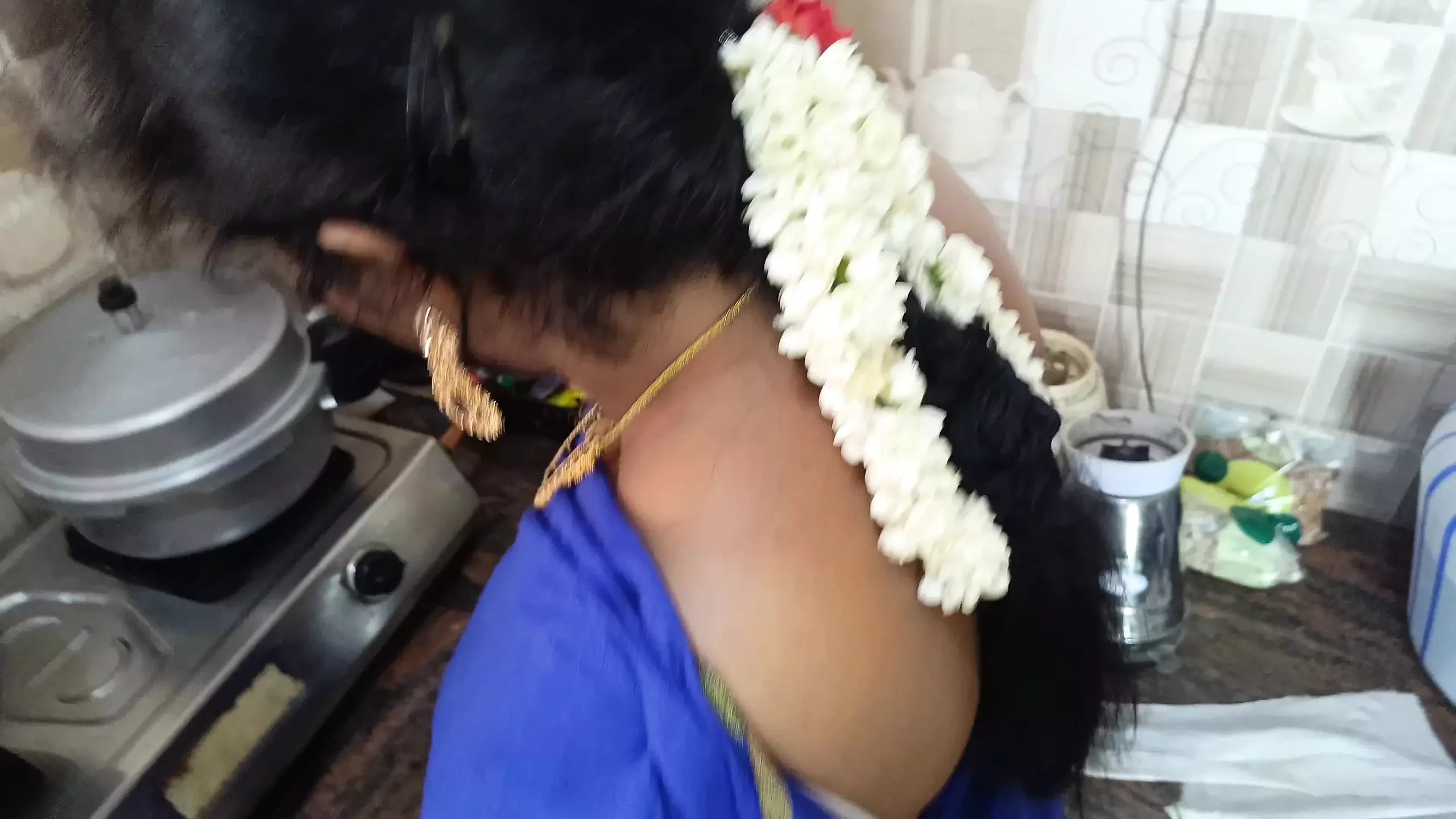 Housewife and maid threesome in kitchen 1