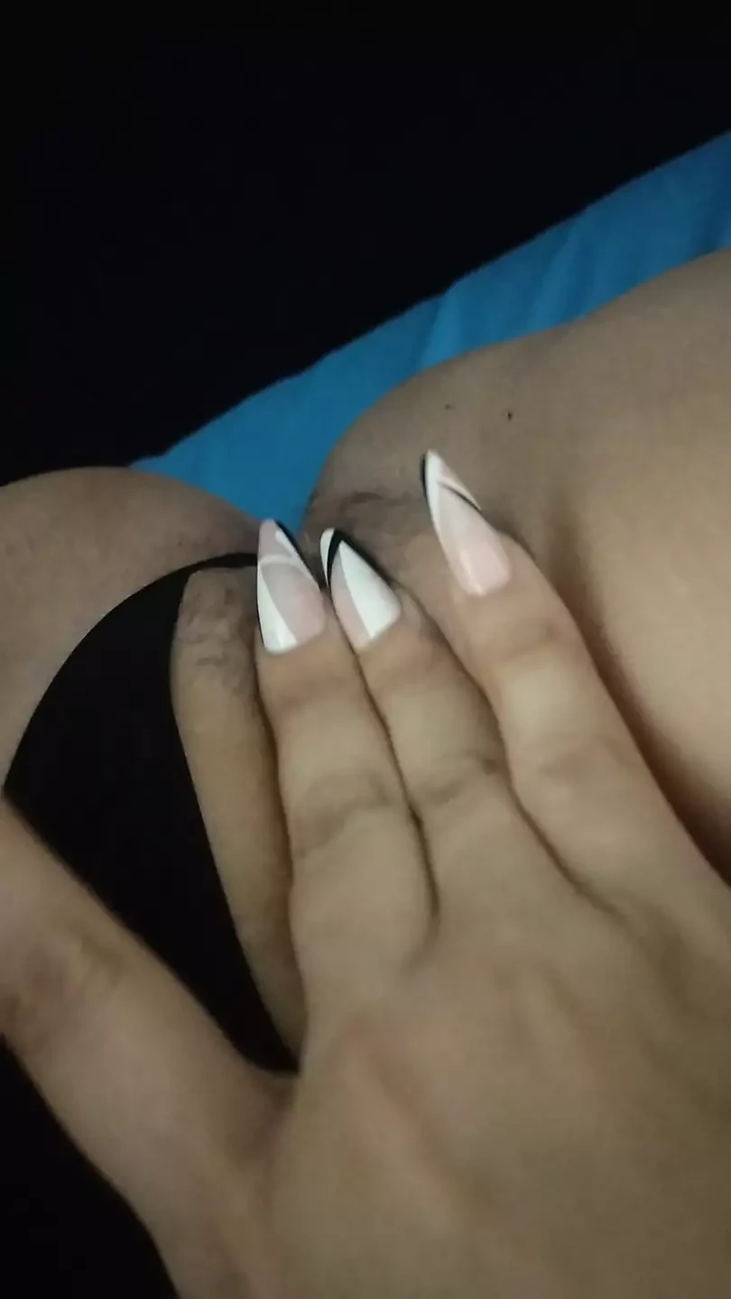 Pov fingering my unshaven pussy