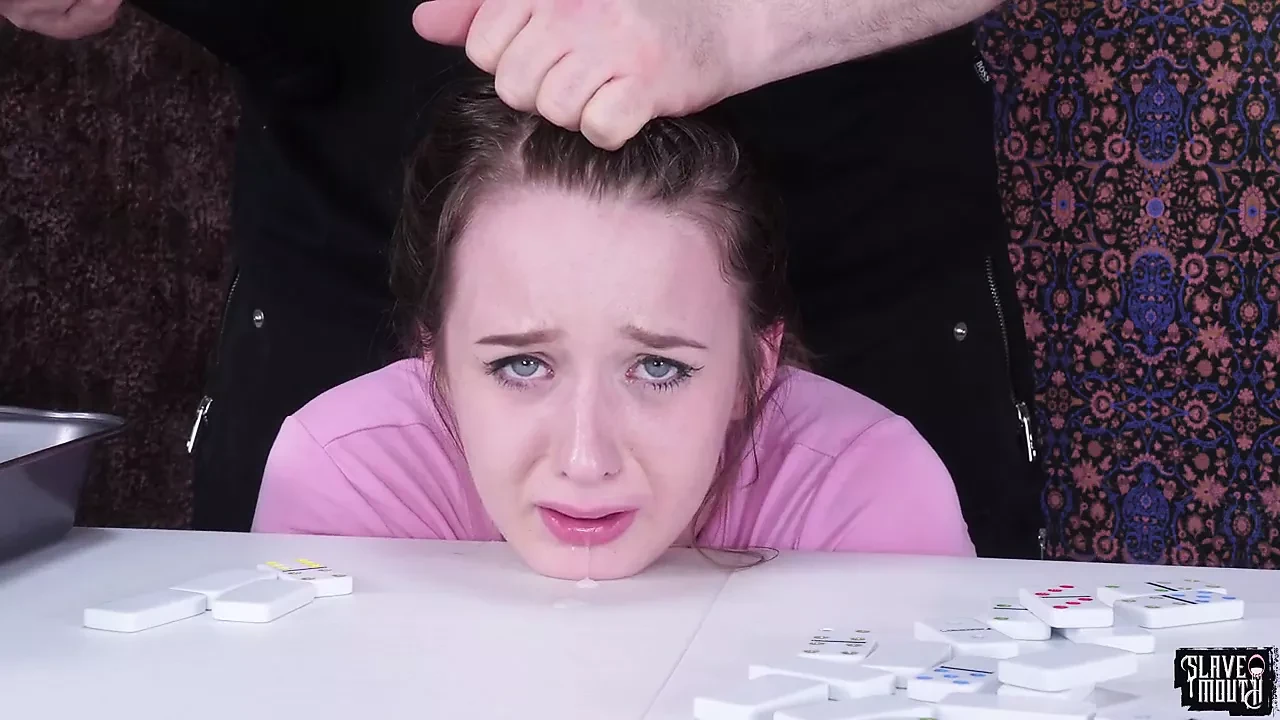 Bdsm babe gags on toy and throats dick