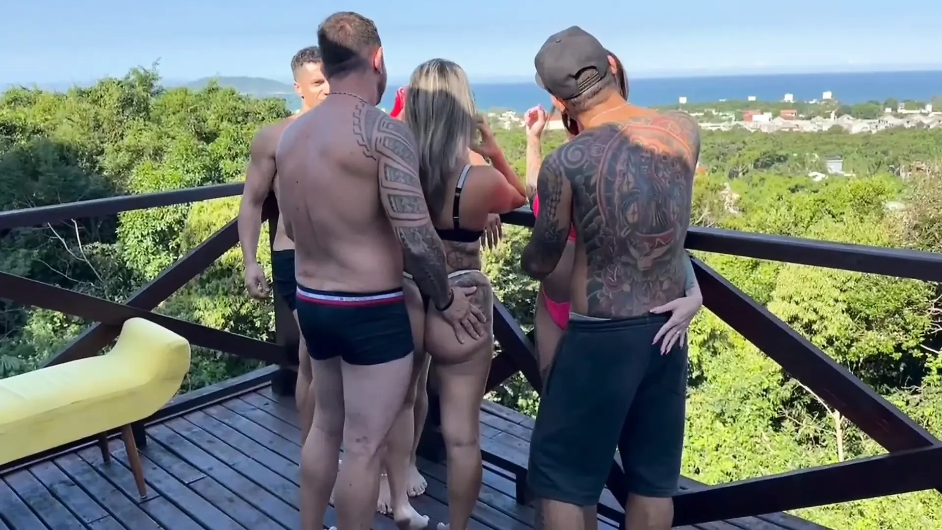 We called some naughty sluts and fucked them in front of the sea in the open air