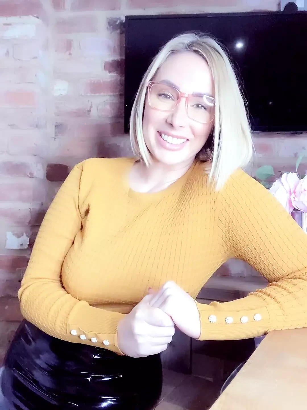 A Horny secretary masturbates with a stranger at work pussy and tits tease in a hot fantasy