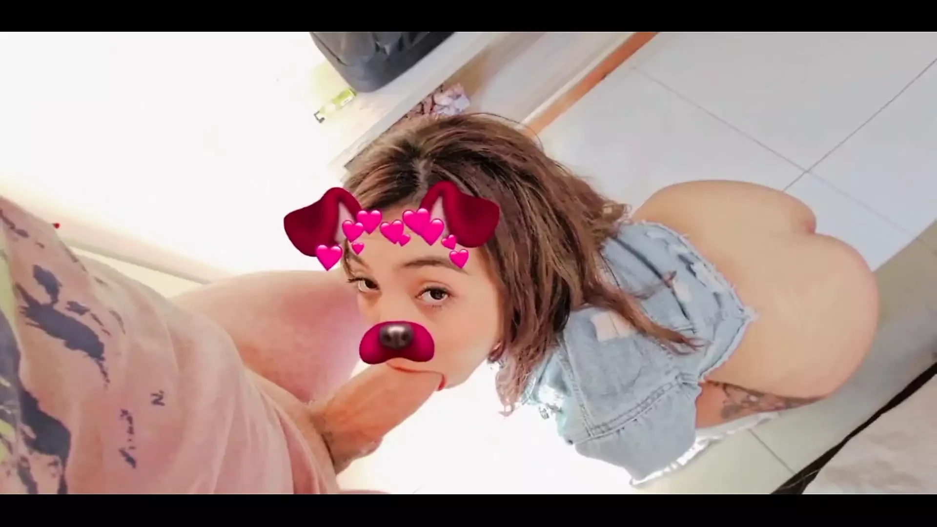 Snap filter giving blowjob and hard fucking