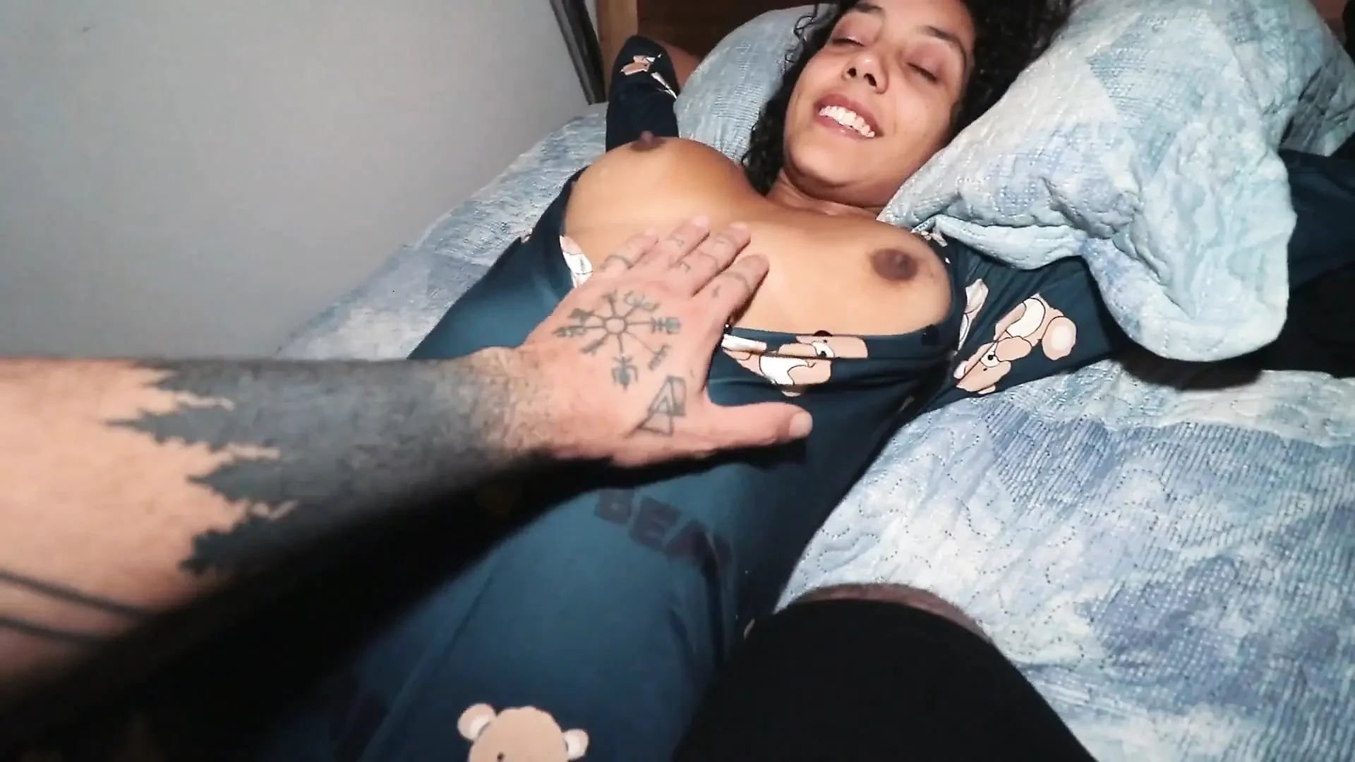 Busty Latina Waking up Sex