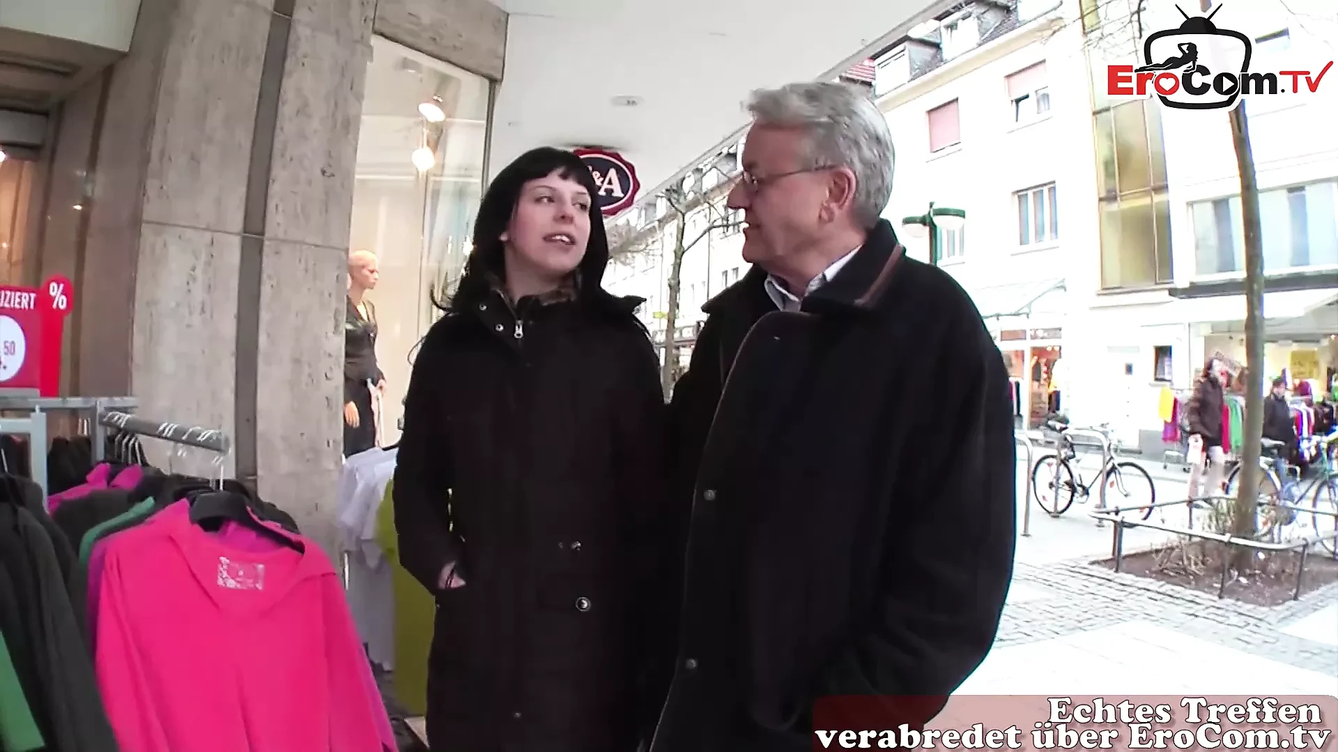 Old User Helmut picks up German teen on the street and fucks her