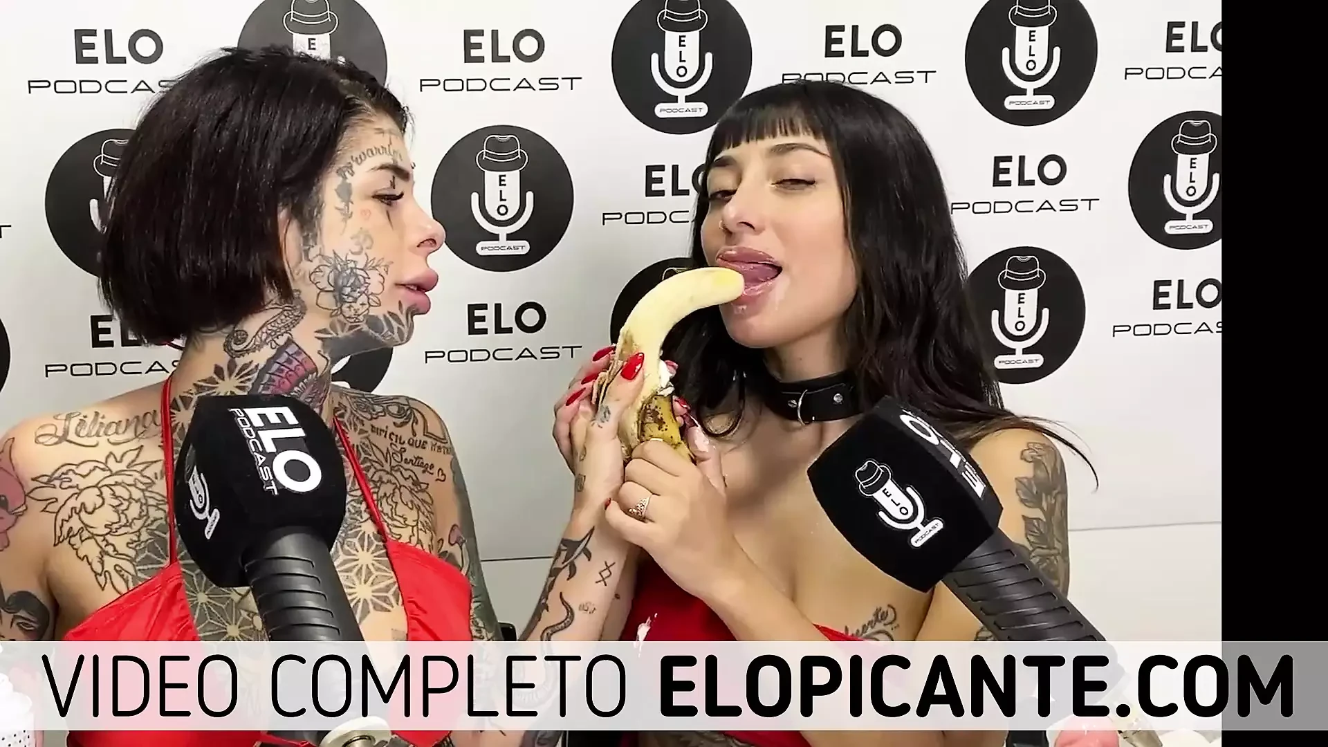 GLORIA NAHIR AND PAO DULZURA EATING THE CREAMY BANANA AT THE SPICY ROOM