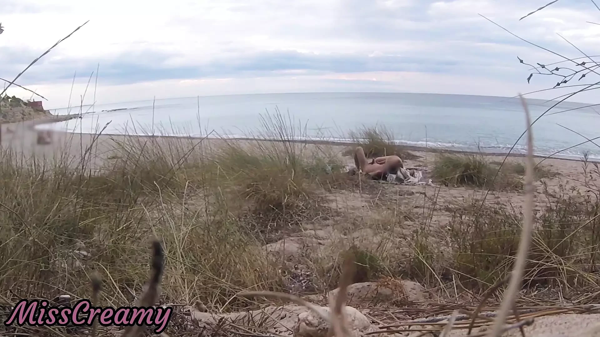 French teacher Slut Blowjob Amateur on Nude Beach public front stranger with Cumshot – MissCreamy