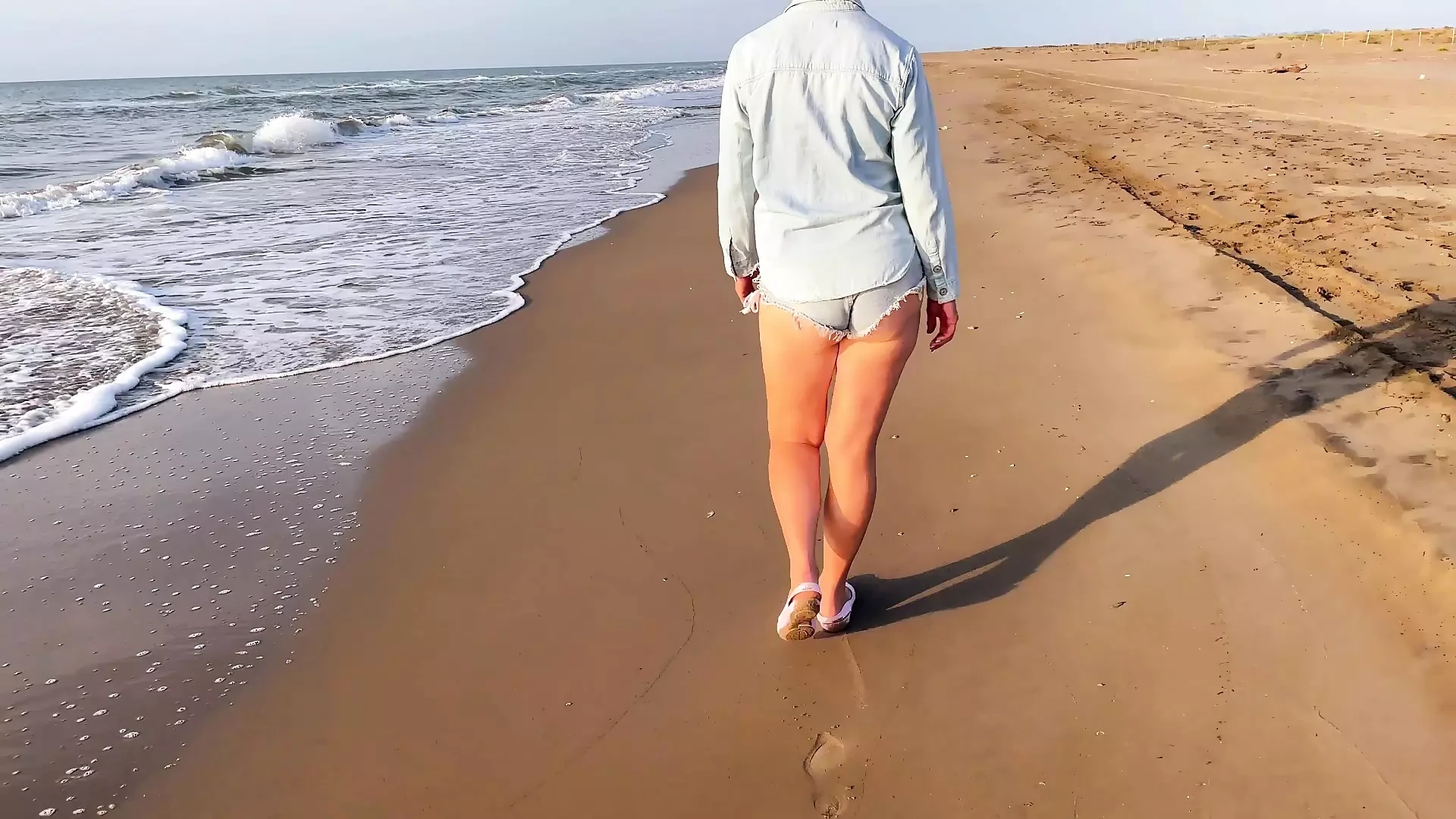 A hotwife on the beach