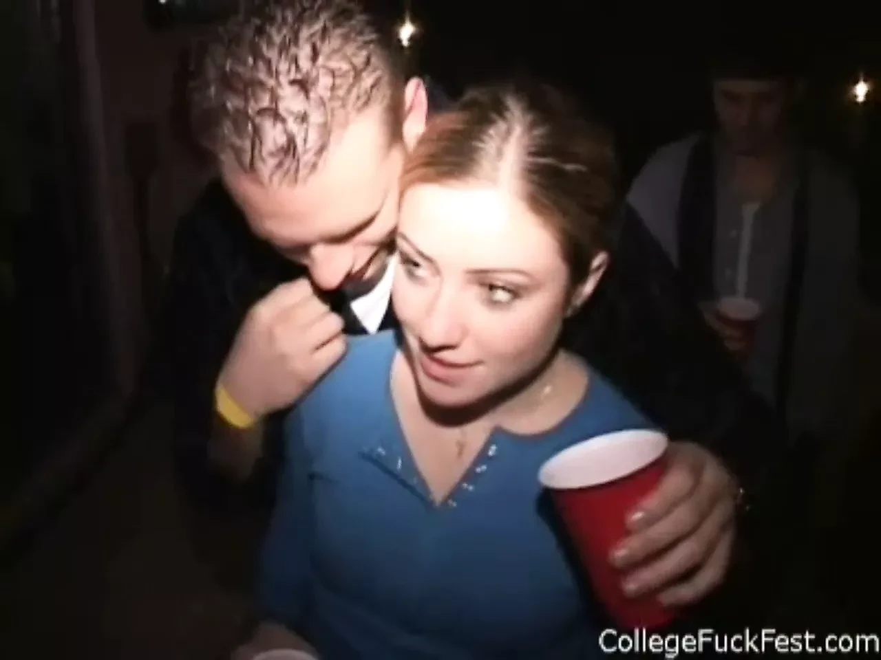 Busty college whore takes cumshot