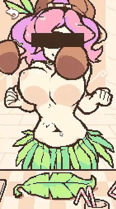 CocoNut Shake – Pixel Hentai game – Huge breasts, beach milking