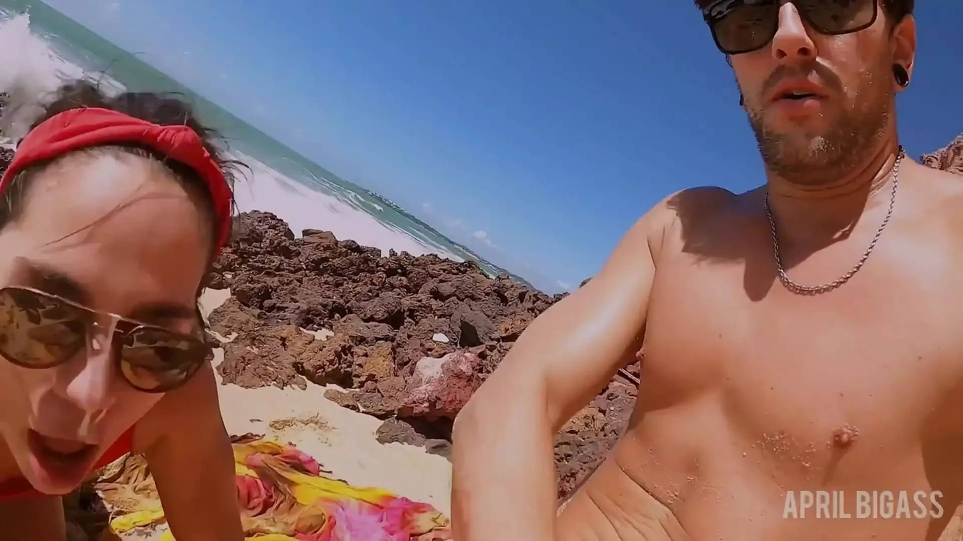 Fucking on the Beach with My Stepdad, Facial Cumshot in the Beach!!