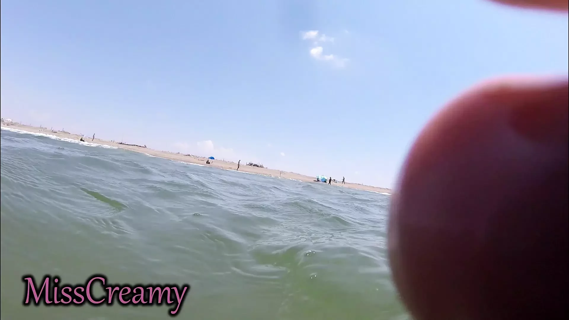 Caught ! Teacher Busts My Cock Underwater – Nude Beach Public Orgasm!