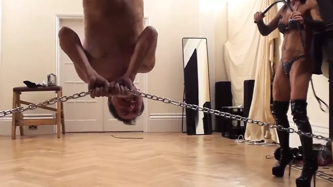 Dometria cruel upside down bullwhip punishment