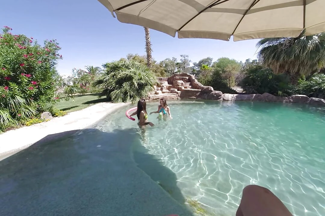 Threesome by the Pool