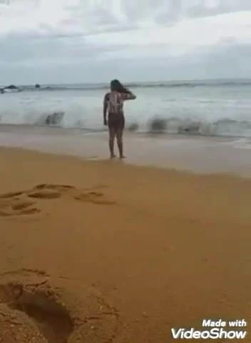 sea bath with wife