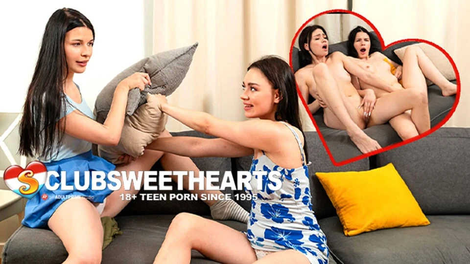 Eva Murkovski and Cherry Wise Pillow Fights and Pussy Rubs for ClubSweethearts