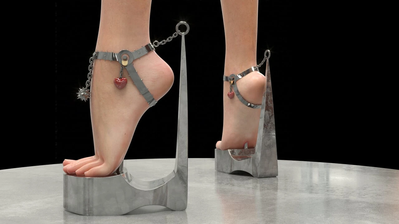 Hardcore Metal Bondage High Heels Fetish 3D BDSM Animation
