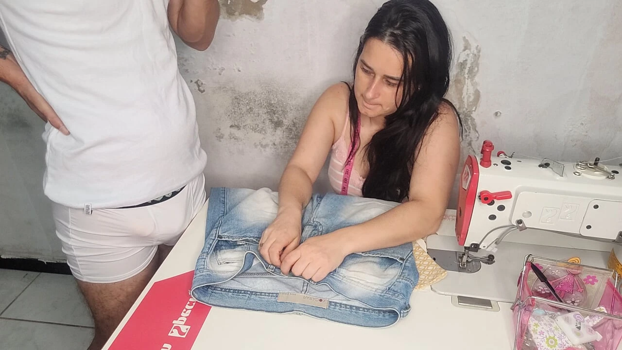 Married seamstress makes client hard!