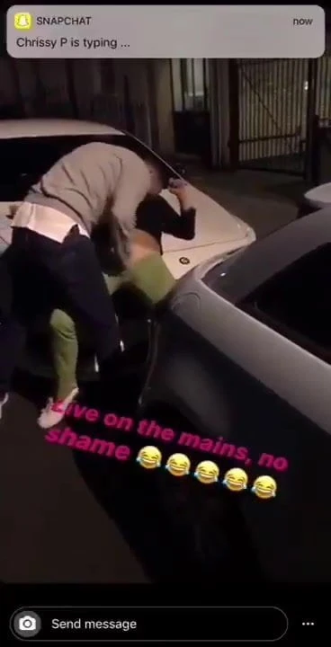 British girl fingered on car