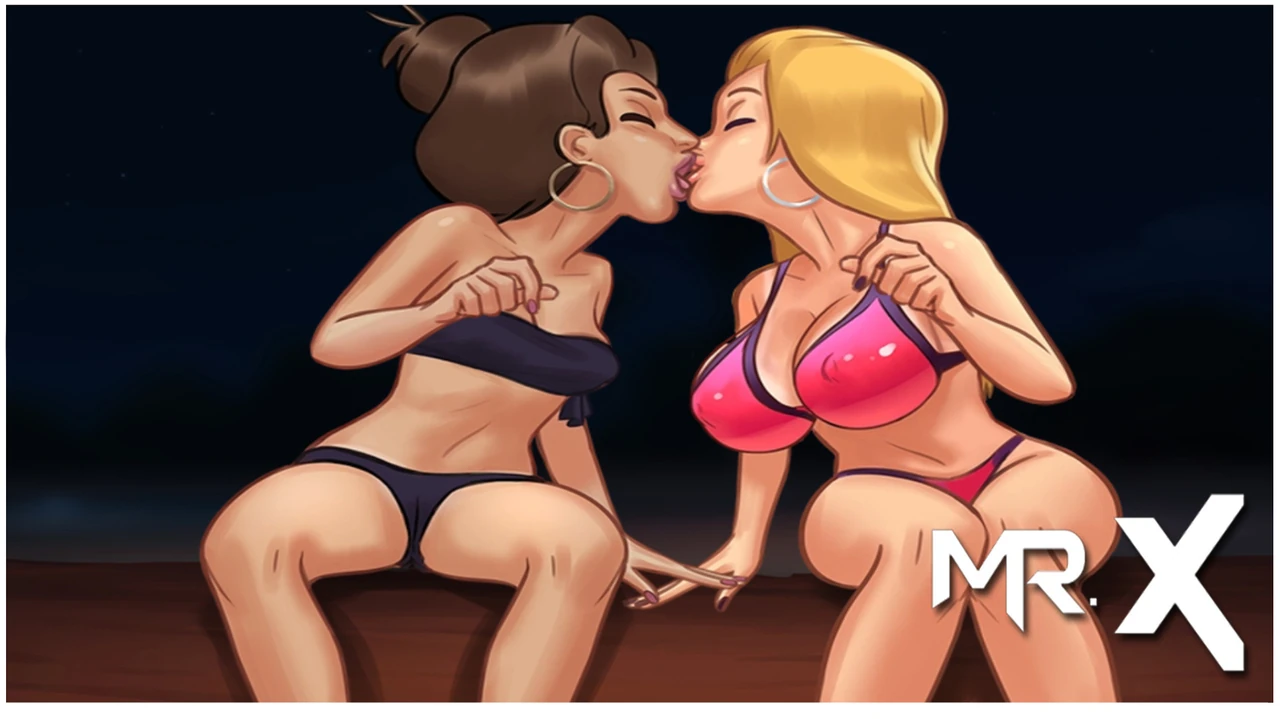 SummertimeSaga – Girls Passionate Kisses on the Beach # 87