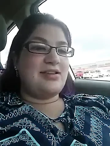Chubby Arab MILF shows her boobs and big pussy inside car