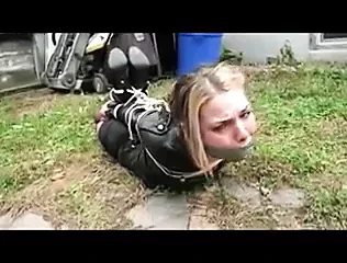 hogtied tight in the garden