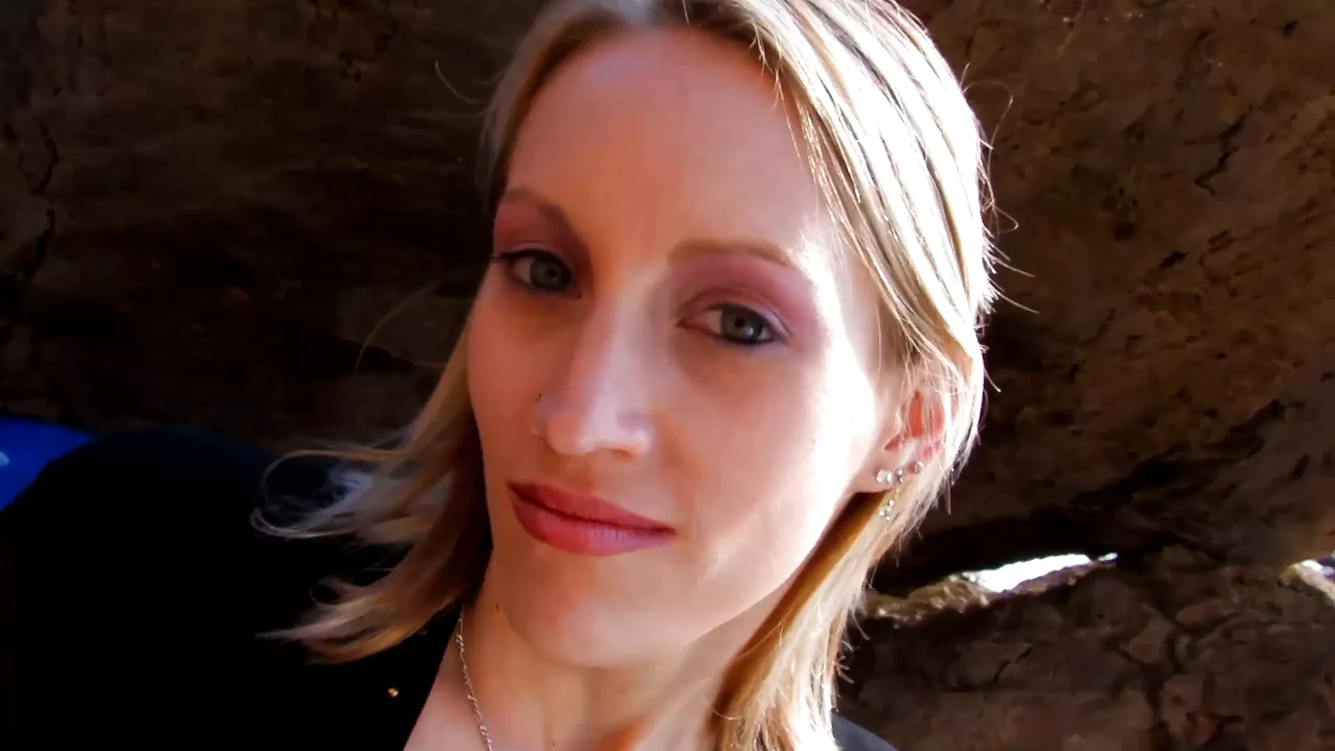 Blonde in overknees takes big dick in the ass on the beach