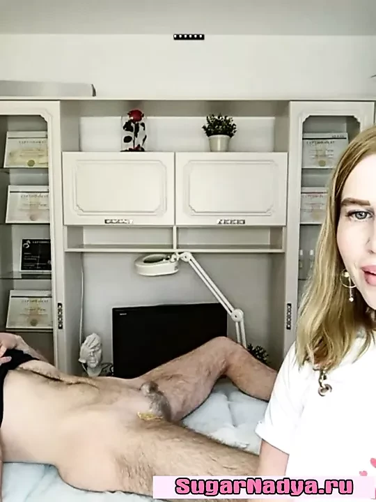 Deep bikini waxing for a man with a small penis