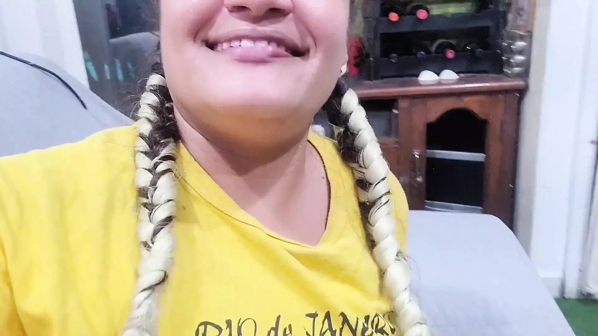 Fucking Hairy Pussy with Dildo