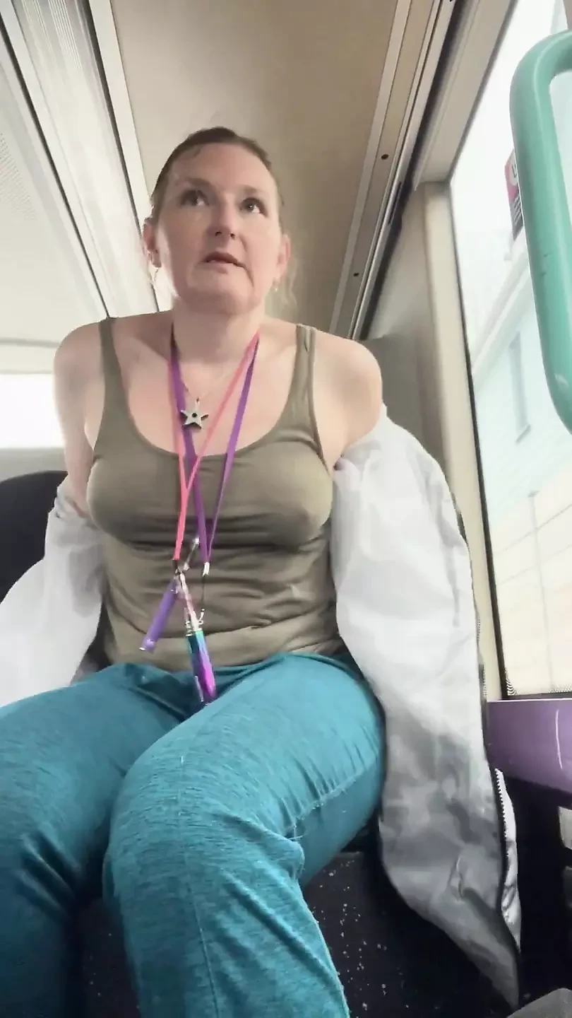 Bare Boobies as a Bus Wanker! I Play with My Gorgeous Perfect Hand Sized Tits Until I Almost Got Caught!